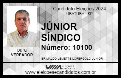 Candidato JÚNIOR SÍNDICO 2024 - UBATUBA - Eleições