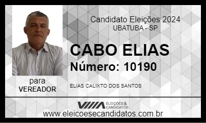 Candidato CABO ELIAS 2024 - UBATUBA - Eleições