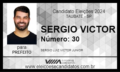 Candidato SERGIO VICTOR 2024 - TAUBATÉ - Eleições