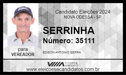 Candidato SERRINHA 2024 - NOVA ODESSA - Eleições