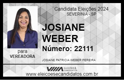 Candidato JOSIANE WEBER 2024 - SEVERÍNIA - Eleições