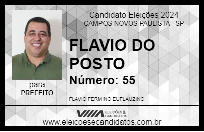 Candidato FLAVIO DO POSTO 2024 - CAMPOS NOVOS PAULISTA - Eleições