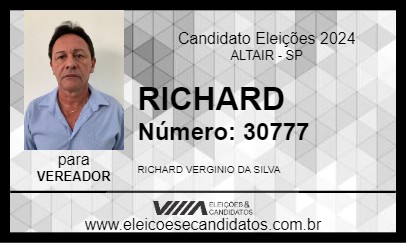 Candidato RICHARD 2024 - ALTAIR - Eleições