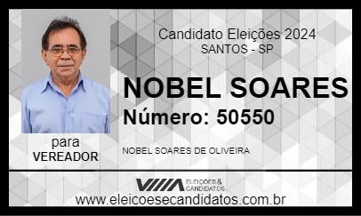 Candidato NOBEL SOARES 2024 - SANTOS - Eleições