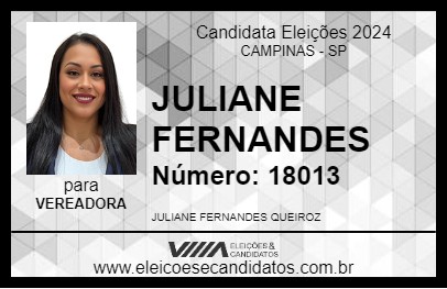 Candidato JULIANE FERNANDES 2024 - CAMPINAS - Eleições