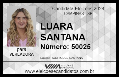 Candidato LUARA SANTANA 2024 - CAMPINAS - Eleições