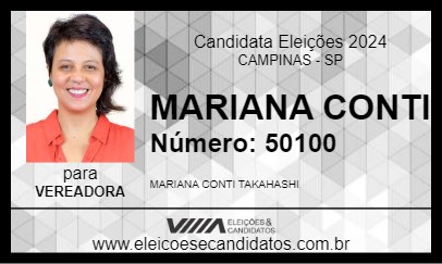 Candidato MARIANA CONTI 2024 - CAMPINAS - Eleições