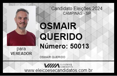 Candidato OSMAIR QUERIDO 2024 - CAMPINAS - Eleições