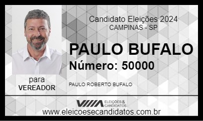 Candidato PAULO BUFALO 2024 - CAMPINAS - Eleições