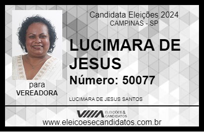 Candidato LUCIMARA DE JESUS 2024 - CAMPINAS - Eleições