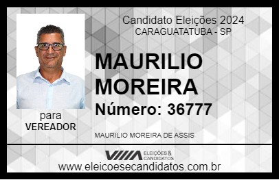 Candidato MAURILIO MOREIRA 2024 - CARAGUATATUBA - Eleições