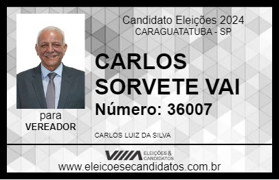 Candidato CARLOS SORVETE VAI 2024 - CARAGUATATUBA - Eleições