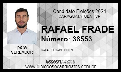 Candidato RAFAEL FRADE 2024 - CARAGUATATUBA - Eleições