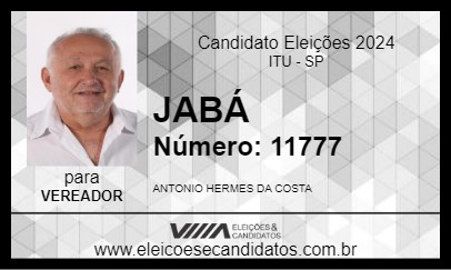 Candidato JABÁ 2024 - ITU - Eleições