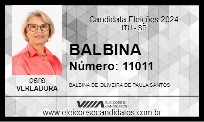 Candidato BALBINA 2024 - ITU - Eleições