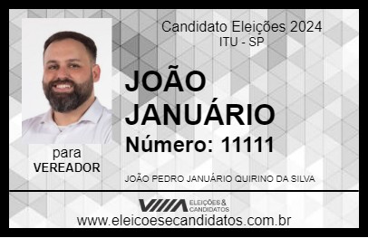 Candidato JOÃO JANUÁRIO 2024 - ITU - Eleições