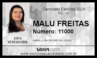 Candidato MALU FREITAS 2024 - ITU - Eleições