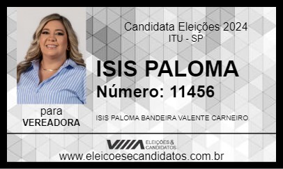 Candidato ISIS PALOMA 2024 - ITU - Eleições