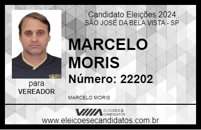 Candidato MARCELO MORIS 2024 - SÃO JOSÉ DA BELA VISTA - Eleições