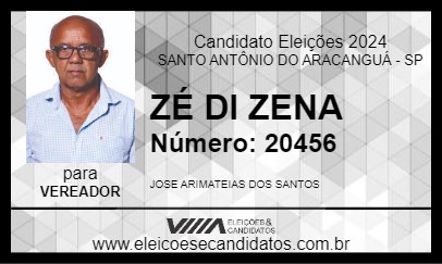 Candidato ZÉ DI ZENA 2024 - SANTO ANTÔNIO DO ARACANGUÁ - Eleições