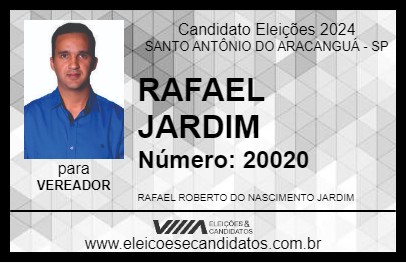 Candidato RAFAEL JARDIM 2024 - SANTO ANTÔNIO DO ARACANGUÁ - Eleições