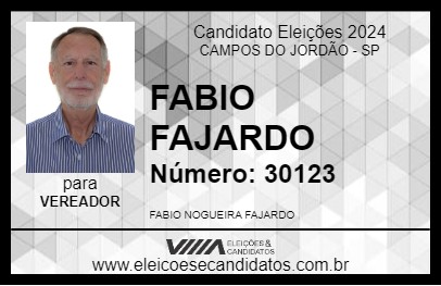 Candidato FABIO  FAJARDO 2024 - CAMPOS DO JORDÃO - Eleições