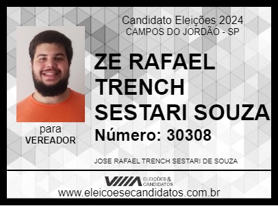 Candidato ZE RAFAEL TRENCH SESTARI SOUZA 2024 - CAMPOS DO JORDÃO - Eleições