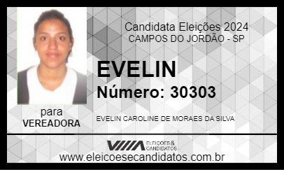 Candidato EVELIN 2024 - CAMPOS DO JORDÃO - Eleições