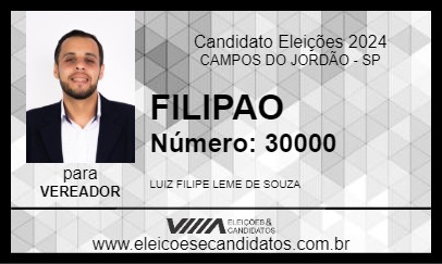 Candidato FILIPAO 2024 - CAMPOS DO JORDÃO - Eleições