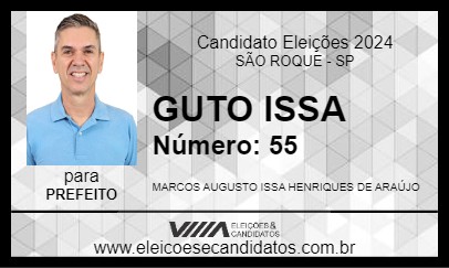 Candidato GUTO ISSA 2024 - SÃO ROQUE - Eleições