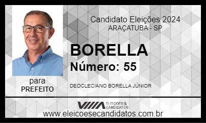 Candidato BORELLA 2024 - ARAÇATUBA - Eleições