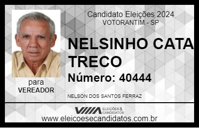 Candidato NELSINHO CATA TRECO 2024 - VOTORANTIM - Eleições