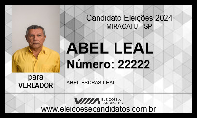 Candidato ABEL LEAL 2024 - MIRACATU - Eleições