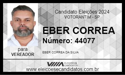 Candidato EBER CORREA 2024 - VOTORANTIM - Eleições