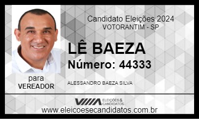 Candidato LÊ BAEZA 2024 - VOTORANTIM - Eleições