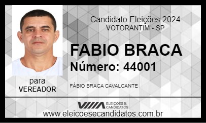 Candidato FABIO BRACA 2024 - VOTORANTIM - Eleições