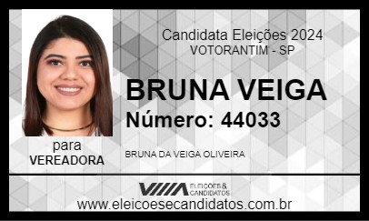 Candidato BRUNA VEIGA 2024 - VOTORANTIM - Eleições