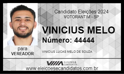 Candidato VINICIUS MELO 2024 - VOTORANTIM - Eleições