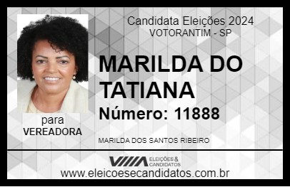 Candidato MARILDA DO TATIANA 2024 - VOTORANTIM - Eleições