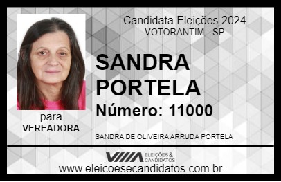 Candidato SANDRA PORTELA 2024 - VOTORANTIM - Eleições