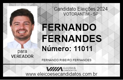 Candidato FERNANDO FERNANDES 2024 - VOTORANTIM - Eleições