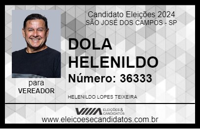 Candidato DOLA HELENILDO 2024 - SÃO JOSÉ DOS CAMPOS - Eleições