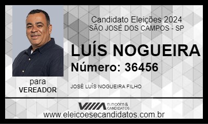 Candidato LUÍS NOGUEIRA 2024 - SÃO JOSÉ DOS CAMPOS - Eleições