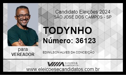 Candidato TODYNHO 2024 - SÃO JOSÉ DOS CAMPOS - Eleições