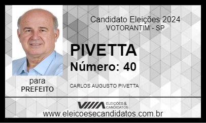 Candidato PIVETTA 2024 - VOTORANTIM - Eleições