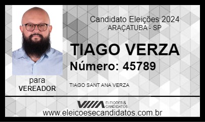 Candidato TIAGO VERZA 2024 - ARAÇATUBA - Eleições