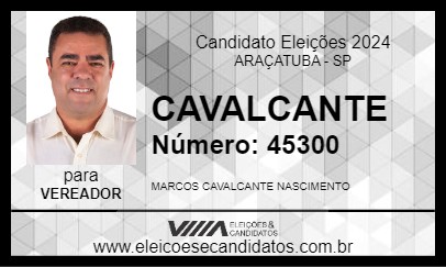 Candidato CAVALCANTE 2024 - ARAÇATUBA - Eleições