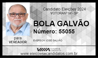 Candidato BOLA GALVÃO 2024 - VOTORANTIM - Eleições