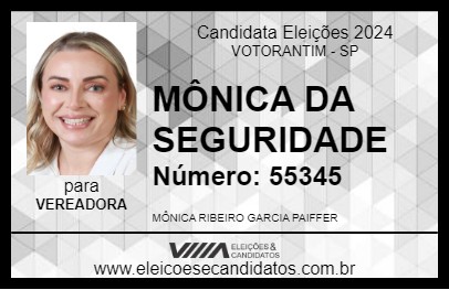 Candidato MÔNICA PAIFFER 2024 - VOTORANTIM - Eleições