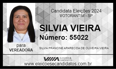 Candidato SILVIA VIEIRA 2024 - VOTORANTIM - Eleições